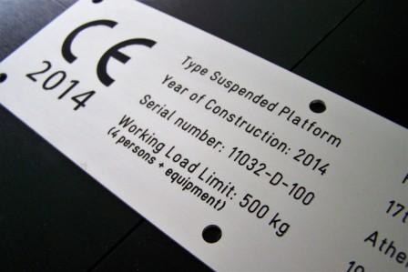 Aluminium machineplaat met CE